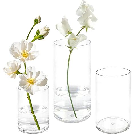 vases cylindriques transparents en acrylique pour décoration de table de mariage décoration de maison décoration de bureau incassables (1/5)
