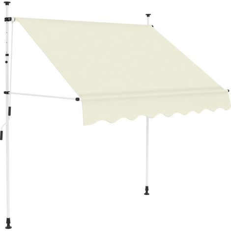 Toldo retráctil de operación manual 150 cm crema vidaXL (1/5)