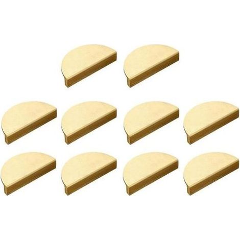 (10 pezzi) Maniglie cassetto o armadio in spazzolato ottone dorato a forma di mezza luna 9,5 cm (1/5)