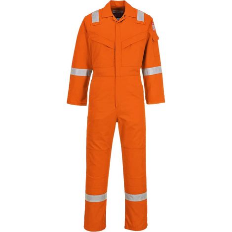 Combinaison Flamme Résistant Et Antistatique 350g Couleur : Tall De Couleur Orange Taille Xl - Portwest
