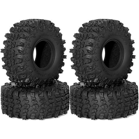 Pneus crawler de 1,9 pouce, en caoutchouc, jantes et pneus à adhérence boue, compatibles avec les crawlers 1:10 TRX4/D90 SCX10 II (1/5)