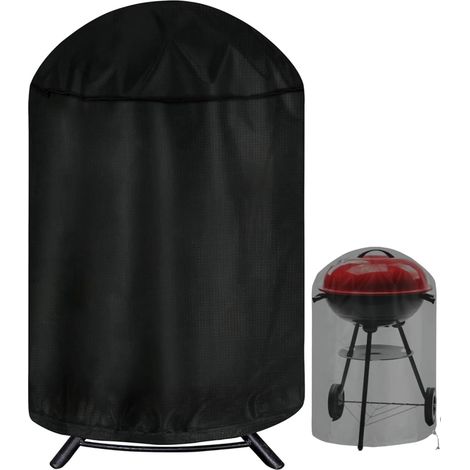 Housse de protection ronde pour barbecue extérieur, 70 cm de diamètre x 70 cm de hauteur, imperméable et résistante aux UV, en tissu Oxford robuste pour couverture de fumoir ronde durable. (1/5)
