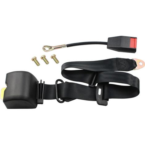 Ceinture de sécurité auto universelle réglable à 3 points + vis (1/4)