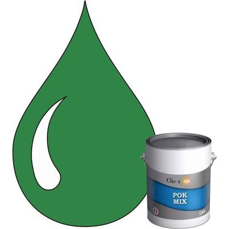 Peinture d'Accroche et Finition 2 en 1 - POK - RAL 6024 - Vert Signalisation - Satiné - 1L (1/4)