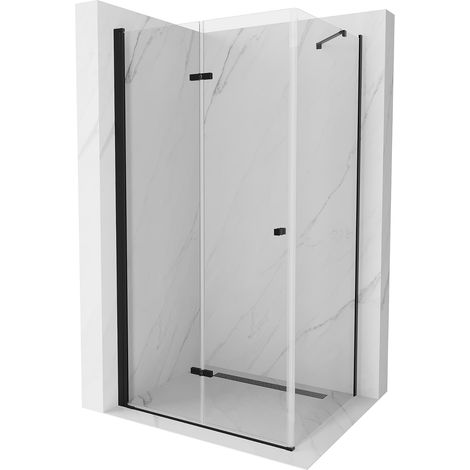 Mexen Lima klappbare Duschkabine 80 x 90 cm, Transparent, Schwarz - 856-080-090-70-00