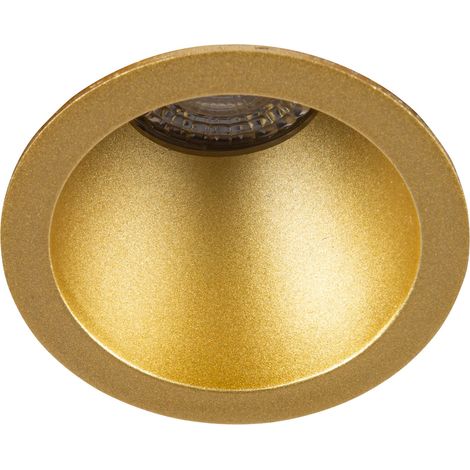 Spot DECO ASYM GU10 rond fixe, doré IP20 - EUROPOLE - 26930 (1/4)
