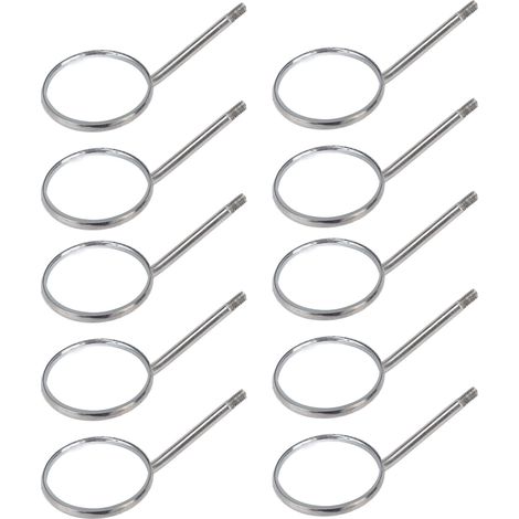 10-teiliges Zahnspiegel-Set aus Edelstahl, Typ 4 Zähne, für Mundpflege und Untersuchungen (1/5)