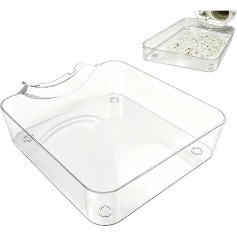 Bac de récupération pour lave-linge - Bac universel - Entonnoir de récupération pour le nettoyage du filtre - Récupération d'eau pour éviter les fuites - Accessoire d'entretien pour lave-linge - Trans (1/5)