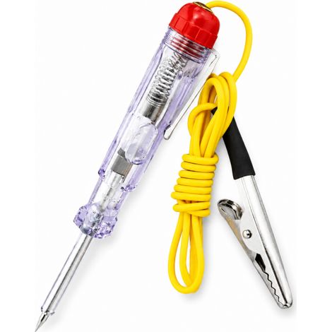 Tester Tensione Auto Moto Camion 6V 12V 24V Sonda Elettrica Con Lampada 54907