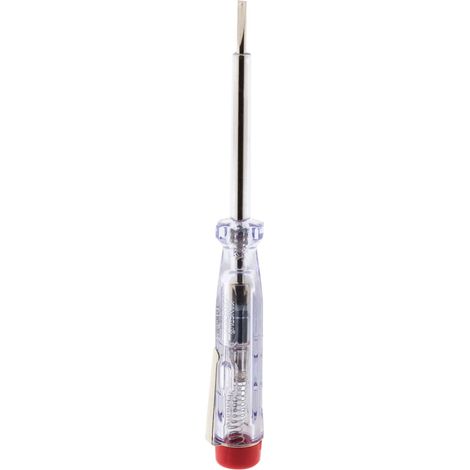 Zenitech - Cacciavite Tester di Corrente 250V 50Hz - Larghezza Piatta 3 mm con Segnale Luminoso - Giallo - 140mm (1/3)