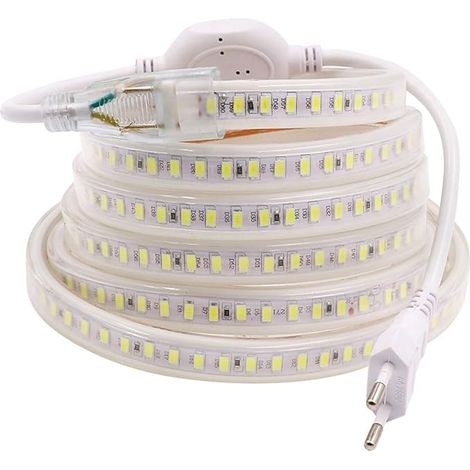 Ruban LED, Bande LED, Bandeau LED, Lumineux Bandeau Led 220V AC 2835 IP68 étanche 120Leds/m 900LM, LED Strip Light Lumineux Bandeau (Blanc froid, 25m) (1/5)