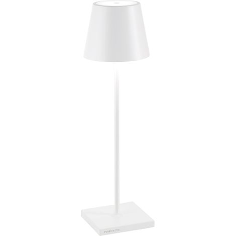 Lampe Led Poldina Pro Blanche Rechargeable Ip65 Usage Extérieur, Dimmable Avec Autonomie Jusqu'À 12 Heures (1/8)