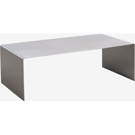Table basse rectangulaire 110x55 cm en acier inoxydable Rinno SKLUM Acier inoxydable (1/5)
