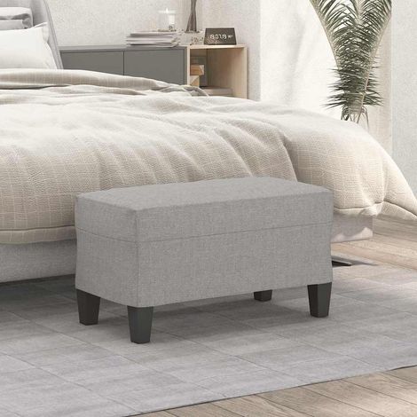vidaXL Banc Gris clair 70x35x41 cm Tissu (1/5)