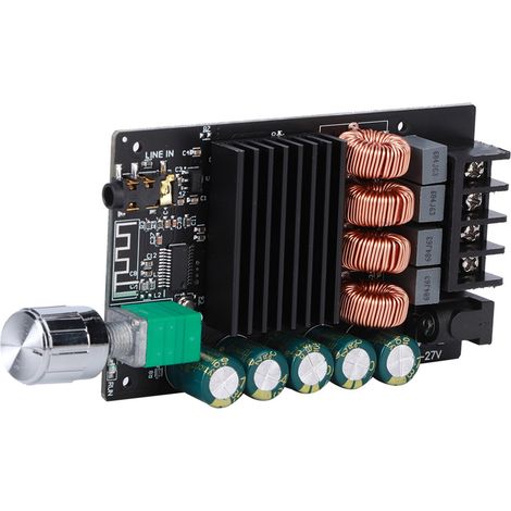 Amplificateur numérique stéréo 2.0 HiFi 100W x 2, carte ampli haute puissance avec Bluetooth 5.0, accessoire DIY pour enceintes, module audio compact. (1/5)