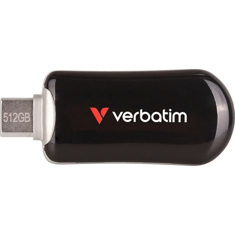 Verbatim Plectra 512 GB USB-C 3.0 Pendrive Schwarz (1/3)
