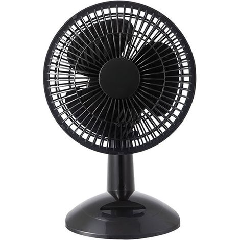 Ventilador sobremesa Pizarro mini 20W 2 velocidades orientable negro