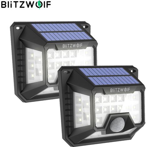 Lot de 2 lampes solaires LED extérieures avec détecteur de mouvement, 32 LED-AquaForge (1/4)