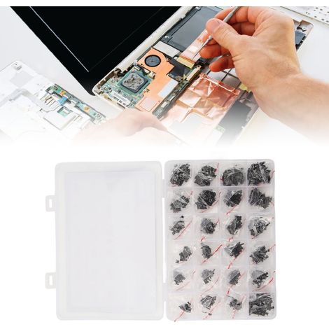 Ensemble de 720 vis à tête plate Phillips plaquées noir, vis à métaux à tête fraisée, vis pour ordinateur portable en boîte et jeux de vis (1/5)
