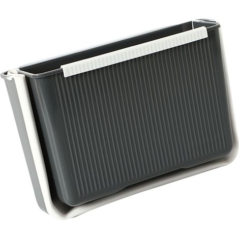 Poubelle murale pliable, robuste et grande capacité, grise, idéale pour la cuisine et la maison.