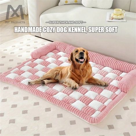 Tapis de Repos pour Chien, 7070cm, Velours Épais & Antidérapant, Lavable, Confortable pour Chiens Moyens/Grands, Intérieur (1/5)