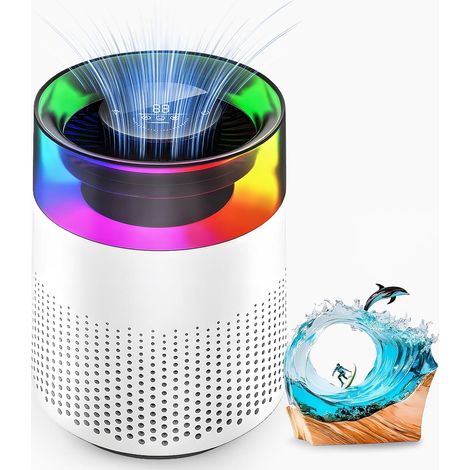 Purificateur d'air pour résine époxy avec filtre remplaçable et veilleuse, système de filtration d'air pour moulage de résine, accessoire consommable pour outils de loisirs créatifs en résine époxy. (1/5)
