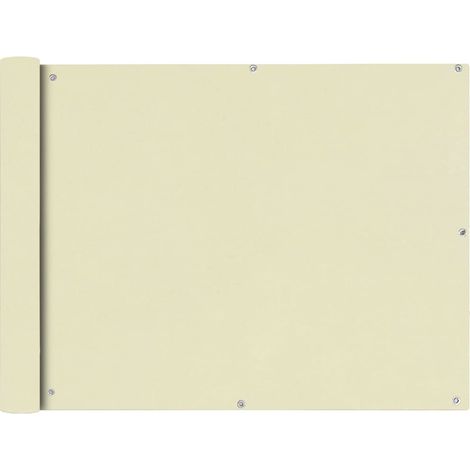 Balkonsichtschutz Oxfordgewebe 90x600 cm Creme