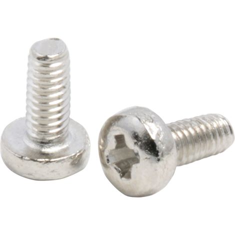 Vis à métaux RS PRO M2.5 à tête Cylindrique Cruciforme en Laiton, 6mm ( Prix pour Sachet de 100 )