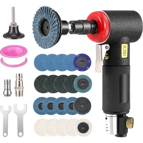 Smerigliatrice angolare pneumatica, prestazioni ad alta velocità, design compatto, nera (1/2)