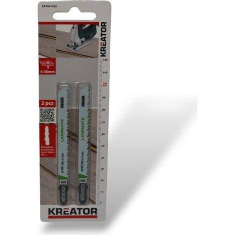 Lama per seghetto alternativo a T per laminato e laminato - 2 pezzi KREATOR (1/2)