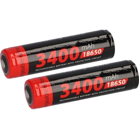 2x XCell Li-Ion 3,7V 3400mAh PCM Zelle 4/3 FA protected, for Flashlights 18650 (1/5)