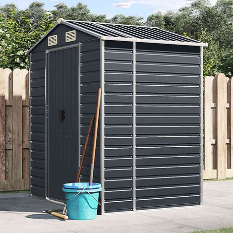 Abri de jardin-Remise Cabane pour outils anthracite 191x130x198 cm acier galvanisé (1/5)