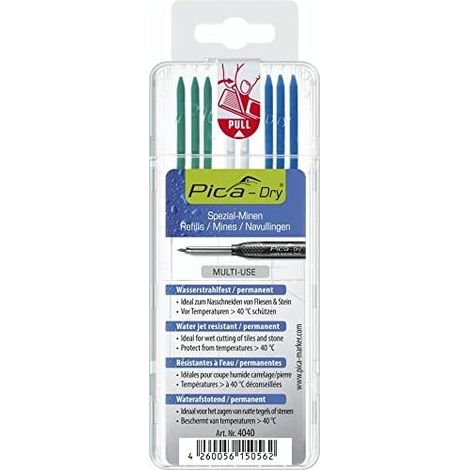 Pica 4040/sb Kit di mine multicolore resistente all'acqua