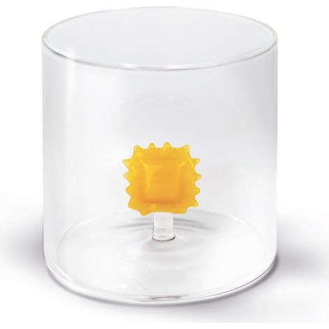 WD LifeStyle Bicchiere Vetro Borosilicato Cc 250 ml Decoro Pasta Raviolo