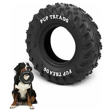 Brosse à dents jouet pour chien, adaptée aux chiens qui aiment mâcher, jouet interactif, convient aux races moyennes à grandes, noire. (1/4)
