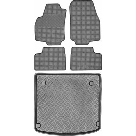 Juego de alfombrillas de goma para coche y maletero para Opel Astra III H Kombi (2004-2014).