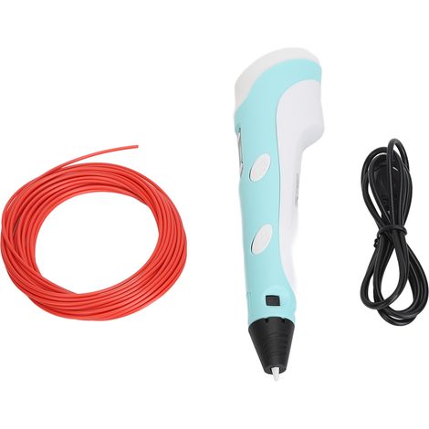 Stylo d'impression 3D interactif bleu, inodore, léger et facile à utiliser, avec écran LCD pour enfants. (1/5)