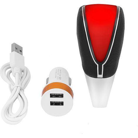 Pommeau de levier de vitesse universel à LED rouge activée par le mouvement et activé par le toucher (1/5)
