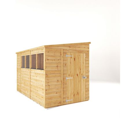 10 x 6 Feet Woodsman Shiplap Pent - Glass/Wood - L314 x W188.1 x H212.5 cm