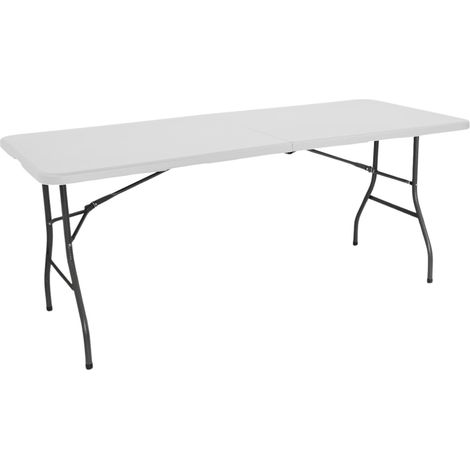 Mesa Plegable Rectangular para Catering y Camping Blanco Dayron (1/5)