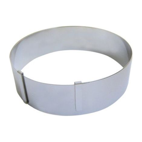 Cercle à pâtisserie extensible 18-36 cm inox hauteur 4,5 cm (1/2)