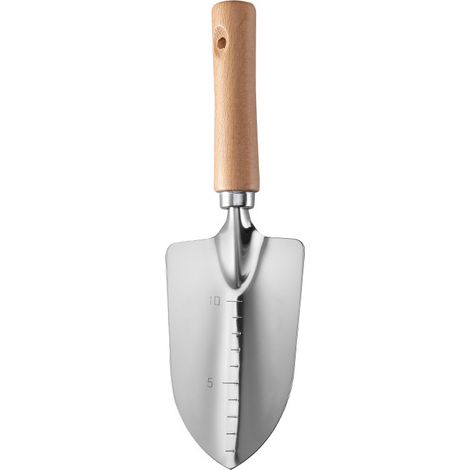 Petite pelle de jardin avec poignée outil ergonomique en acier inoxydable pour creuser et planter des échelles de sol