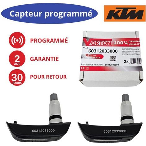 Reifendrucksensor - KTM 60312033000 - Aluminiumventil - Alu/Stahlfelgen - Set von 2
