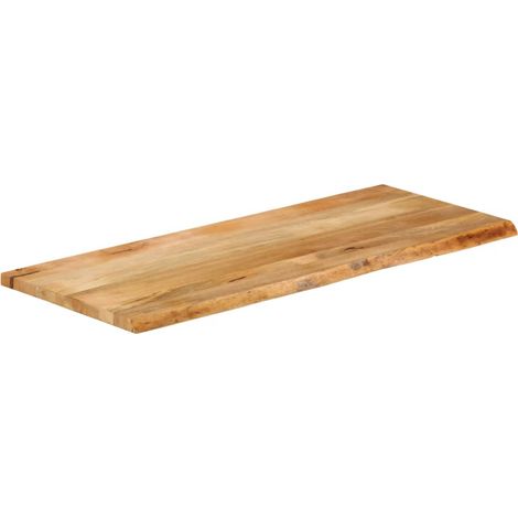 Dessus de table,Plateau de table,Dessus de bureau à bord vivant 140x60x3,8cm bois massif manguier CFW89936 (1/5)