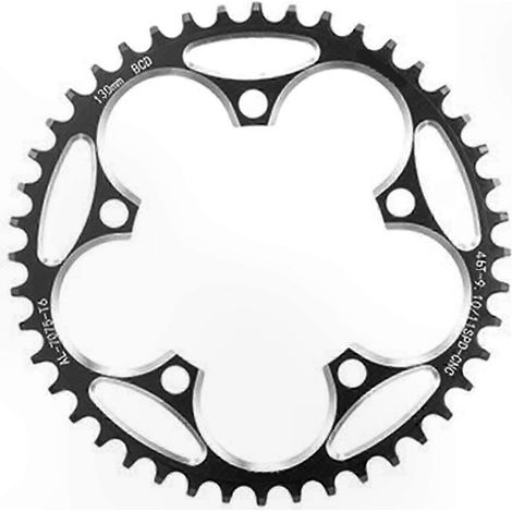 Couronne plate directe pour VTT, 110mm BCD, 5 trous, profil narrow-wide, rouge, compatible transmission 1x11/1x12 (1/5)