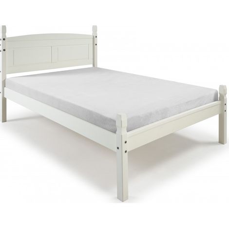 Corona White 4ft6 Double Low End Bed Frame (1/5)
