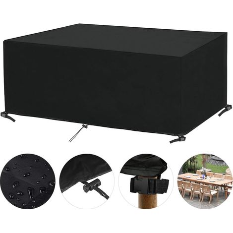 Funda protectora para muebles de jardín, impermeable y transpirable, lona para muebles de jardín, funda protectora para mesas de jardín, conjuntos de asientos y conjuntos de muebles, funda con protecc