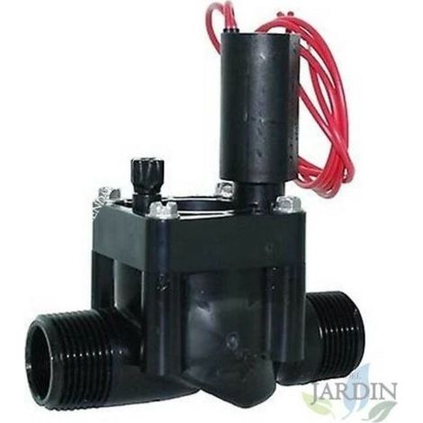 Electroválvula de riego 1'' PGV-100-MM Hunter 24V, rosca macho. Funciona con programadores eléctricos