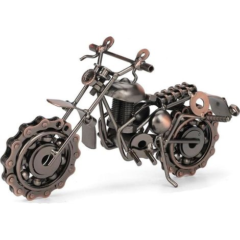 Maquette De Moto - En Fer - Style Vintage - Décoration Intérieure - Cadeau Pour Motard - Lot De 1