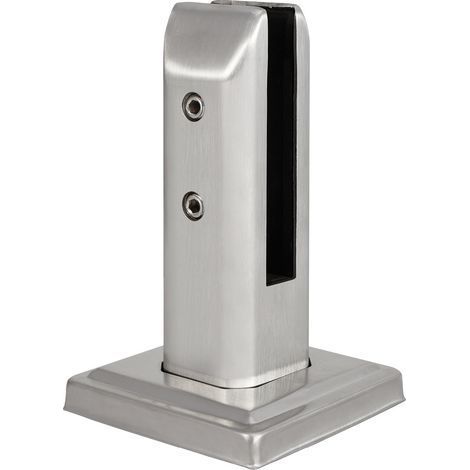 Pinces à verre carrées pour garde-corps en verre trempé de 10 à 12 mm, pince de montage de verre, épaisseur de 3 mm pour balcon, jardin, piscine, escalier, argent (1/3)